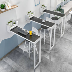 Iron Folding Table Bar Counter Household Restaurant Invisible Wall Cabinet Milk Tea Shop Office Scandinavian Accessible Luxury Storage Rack