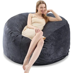 5FT Large Bean Bag,Bean Bag Chair with Filler Included,Memory Foam Bean Bag,Puff Chair,Living Room Furniture, Suitable