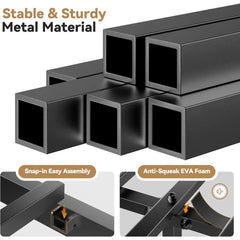 14 Inch Queen Bed Frame, Sturdy Rustic Metal Bed Frame Queen Size, Queen Bed Frame with Headboard and 12.5" Under