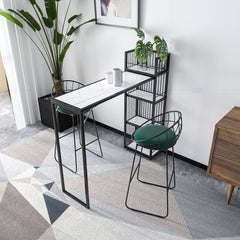 Iron Folding Table Bar Counter Household Restaurant Invisible Wall Cabinet Milk Tea Shop Office Scandinavian Accessible Luxury Storage Rack