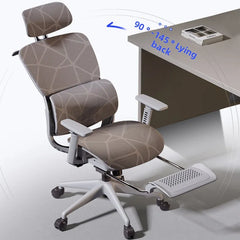 Ergonomic comfortable sedentary office chair with lumbar support