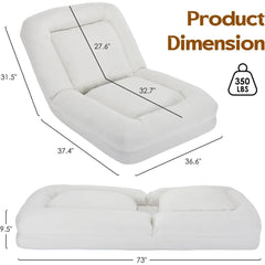 Bean Bag Chairs for Adults, High Density Sponge Bean Bag Sofa with Waist Support, Soft Lazy Floor Sofa for Living Room, Reading