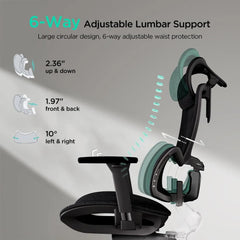 Big and Tall Ergonomic Office Chair with 6-Way Dynamic Lumbar Support