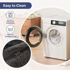 Bean Bag Chair for Adults, Large 6 ft Bean Bag Chair w/Foam Filling, Ultra Soft Fur Lazy Sofa, Machine Washable Cover