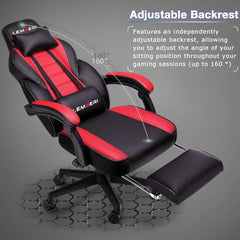 Video Game Chairs with footrest,Big and Tall for Adults, 400lb Capacity,Racing Style Computer chair with Headrest Support