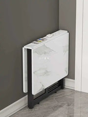 Foldable Modern Kitchen Retractable Rectangular Dining Table