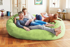 Luxurious Giant 7ft Bean Bag Chair with Microsuede Cover - Ultra Soft, Foam Filling, Washable XXL Bean Bag Sofa for Kids,