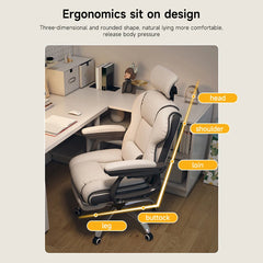 Ergonomic Executive Reclining Office Chair with Footrest Lumbar Support