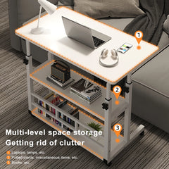 Bedside Table Liftable Computer Desk Minimalist Movable Computer Desk Portable Multi-functional Small Home Office Furniture