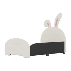 Twin Size Rabbit-Shape Princess Bed Frames with Headboard and Footboard