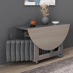 Fashion folding dining table furniture yemek masasi multifunctional round dining table with 4 chairs