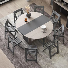 Fashion folding dining table furniture yemek masasi multifunctional round dining table with 4 chairs
