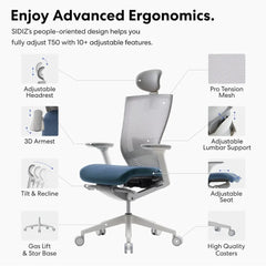 Ergonomic Office Chair with Adjustable Headrest, Lumbar Support, and 3D Armrest