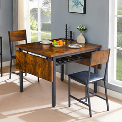 Vintage Folding Dining Table, 1.2 inches "thick Table Top For Dining Room, Living Room, 63.2" L X 35.5 "w X 30.5" H