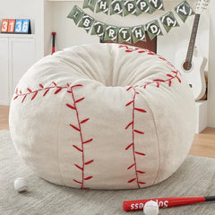 Sports Baseball Bean Bag Chair - Giant Bean Bag Chairs for Adults and Kids - Oversized Bean Bag Sofa Couch with Filler