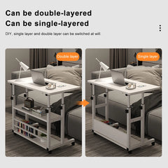 Bedside Table Liftable Computer Desk Minimalist Movable Computer Desk Portable Multi-functional Small Home Office Furniture