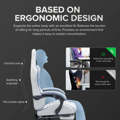 Adjustable Reclining Gaming Chair with Lumbar Support Footrest