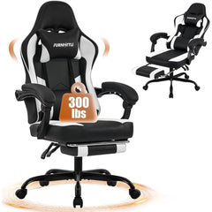 Ergonomic Gaming Chair with Footrest, Armrest, and Lumbar Support