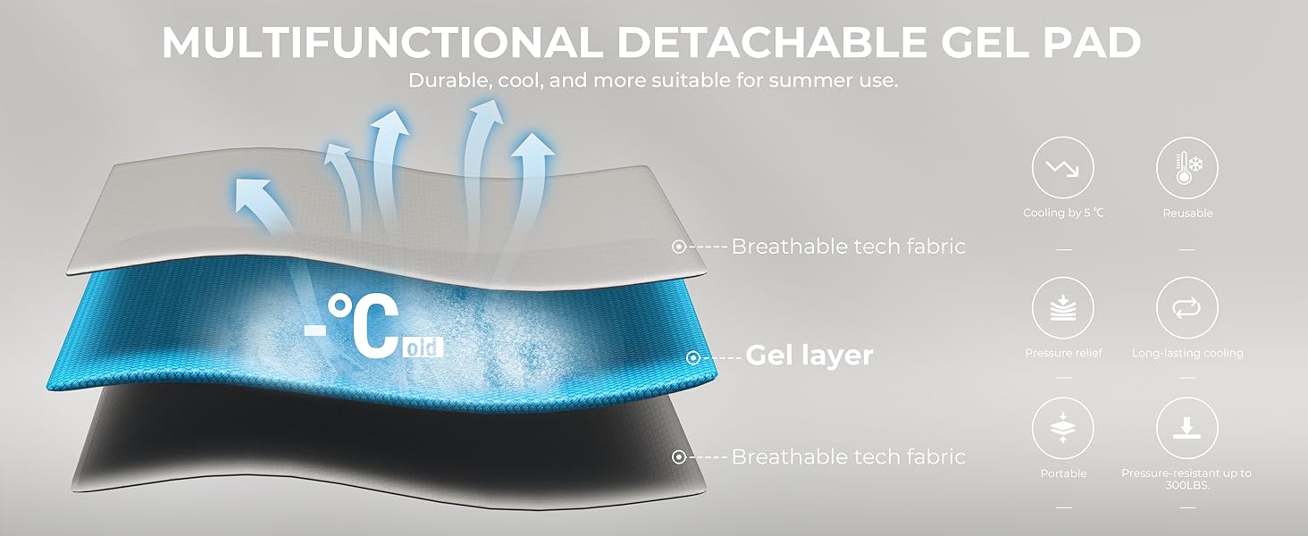 Gaming Chair with Pocket Spring Cushion, Gel Pad and Storage Bag