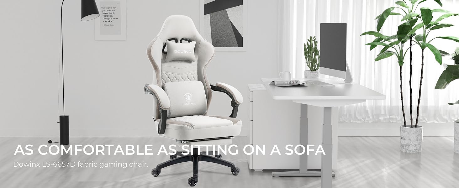 Gaming Chair with Pocket Spring Cushion, Gel Pad and Storage Bag