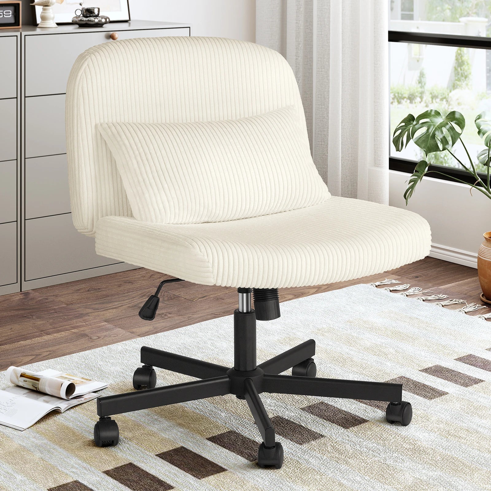 Cross Leg Office Chair w/ Double Layer Sponge Cushion
