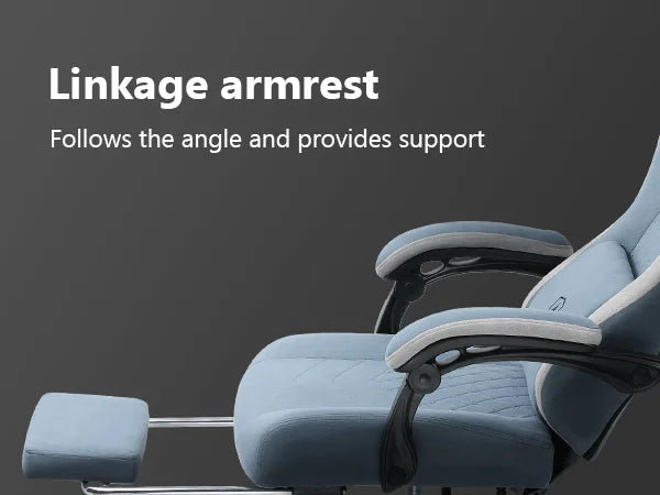 GTPLAYER Gaming Chair with Pocket Spring Cushion, Linkage Armrests & Footrest