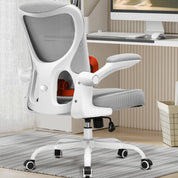 Ergonomic Office Chair with Flip-Up Armrests and Saddle Cushion