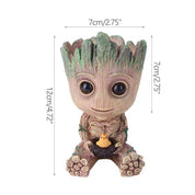 Fashion Handicrafts Anime Action Groot Character Multifunction Plants Flower Pot Pen Holder Storage Organizer Home Decor Crafts