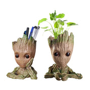Fashion Handicrafts Anime Action Groot Character Multifunction Plants Flower Pot Pen Holder Storage Organizer Home Decor Crafts