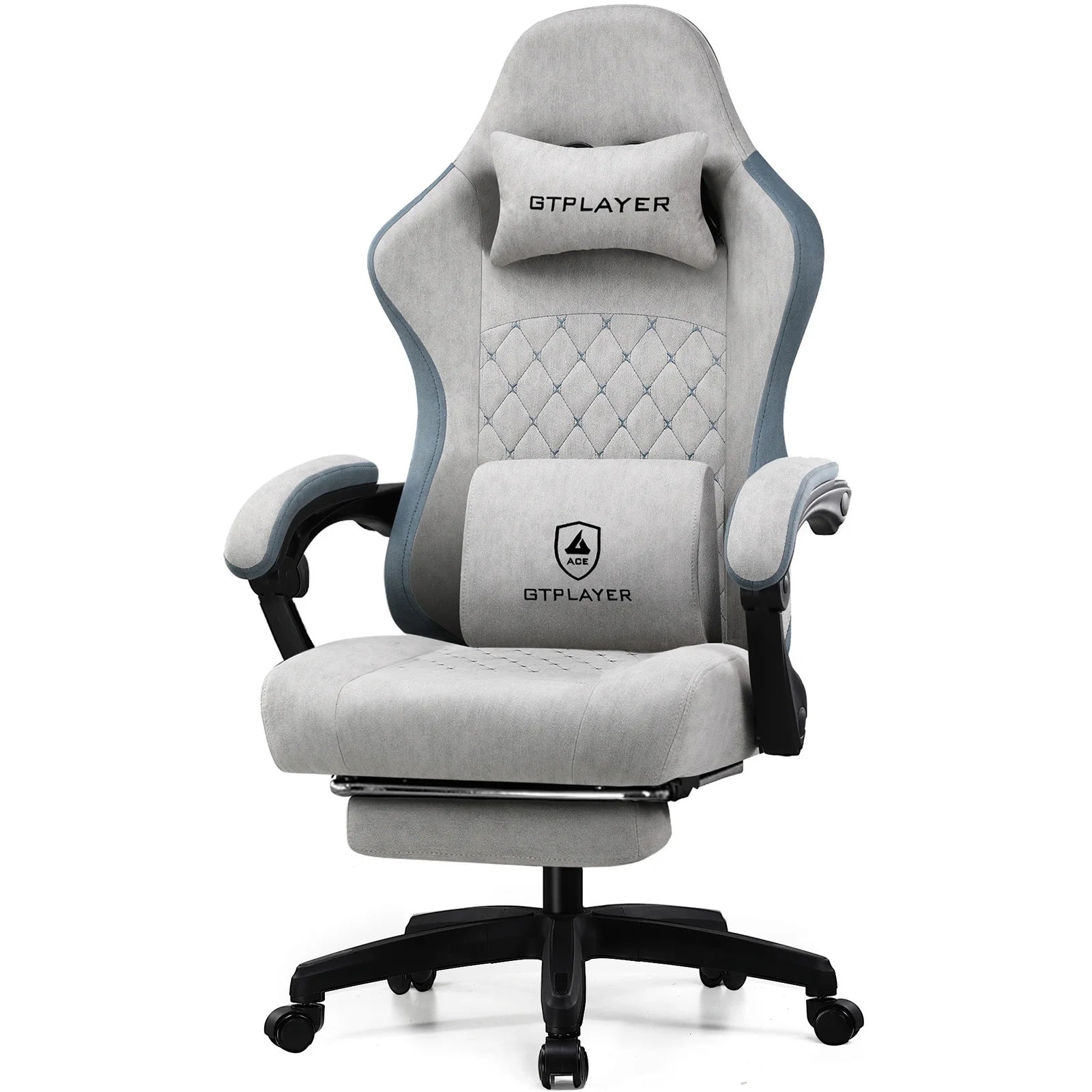 GTPLAYER Gaming Chair with Pocket Spring Cushion, Linkage Armrests & Footrest