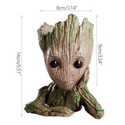 Fashion Handicrafts Anime Action Groot Character Multifunction Plants Flower Pot Pen Holder Storage Organizer Home Decor Crafts