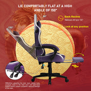 Ergonomic Gaming Chair with Bluetooth Speakers, and Footrest