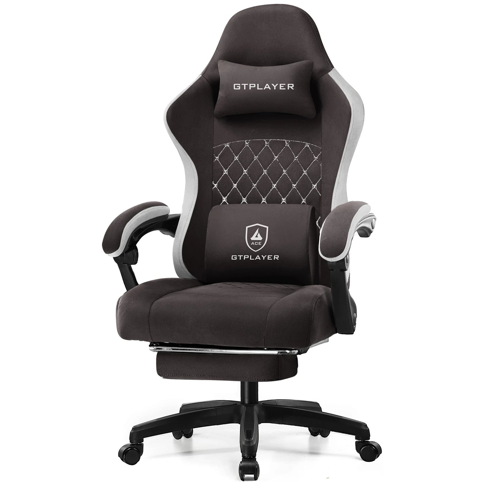 GTPLAYER Gaming Chair with Pocket Spring Cushion, Linkage Armrests & Footrest
