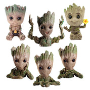 Fashion Handicrafts Anime Action Groot Character Multifunction Plants Flower Pot Pen Holder Storage Organizer Home Decor Crafts