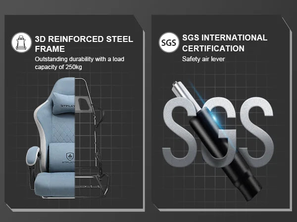 GTPLAYER Gaming Chair with Pocket Spring Cushion, Linkage Armrests & Footrest