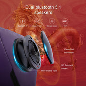 Ergonomic Gaming Chair with Bluetooth Speakers, and Footrest