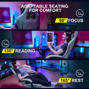 GTPLAYER Gaming Chair with Pocket Spring Cushion, Linkage Armrests & Footrest