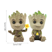 Fashion Handicrafts Anime Action Groot Character Multifunction Plants Flower Pot Pen Holder Storage Organizer Home Decor Crafts