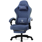 GTPLAYER Gaming Chair with Pocket Spring Cushion, Linkage Armrests & Footrest