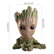 Fashion Handicrafts Anime Action Groot Character Multifunction Plants Flower Pot Pen Holder Storage Organizer Home Decor Crafts
