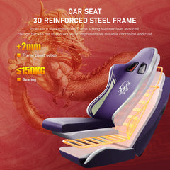 Ergonomic Gaming Chair with Bluetooth Speakers, and Footrest