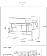 RAMA DYMASTY functional sofa bed, fashion bunk bed for living room furniture