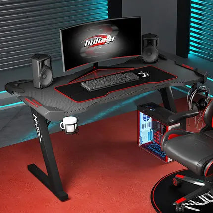 Pink streamer table desktop computer table family anchor cute girl game table combination sturdy high-end table