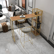 Iron Folding Table Bar Counter Household Restaurant Invisible Wall Cabinet Milk Tea Shop Office Scandinavian Accessible Luxury Storage Rack