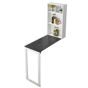 Iron Folding Table Bar Counter Household Restaurant Invisible Wall Cabinet Milk Tea Shop Office Scandinavian Accessible Luxury Storage Rack