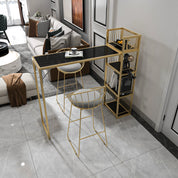 Iron Folding Table Bar Counter Household Restaurant Invisible Wall Cabinet Milk Tea Shop Office Scandinavian Accessible Luxury Storage Rack