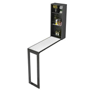 Iron Folding Table Bar Counter Household Restaurant Invisible Wall Cabinet Milk Tea Shop Office Scandinavian Accessible Luxury Storage Rack