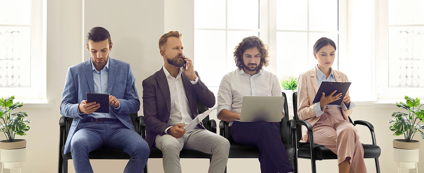 JHK Ergonomic Padded PU Leather Backrest Chair