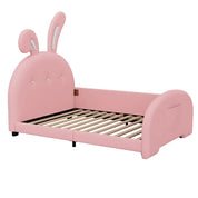 Twin Size Rabbit-Shape Princess Bed Frames with Headboard and Footboard