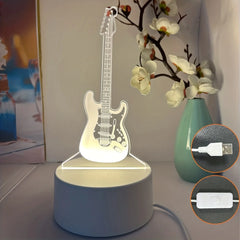 3D Stereo Guitar Night Light